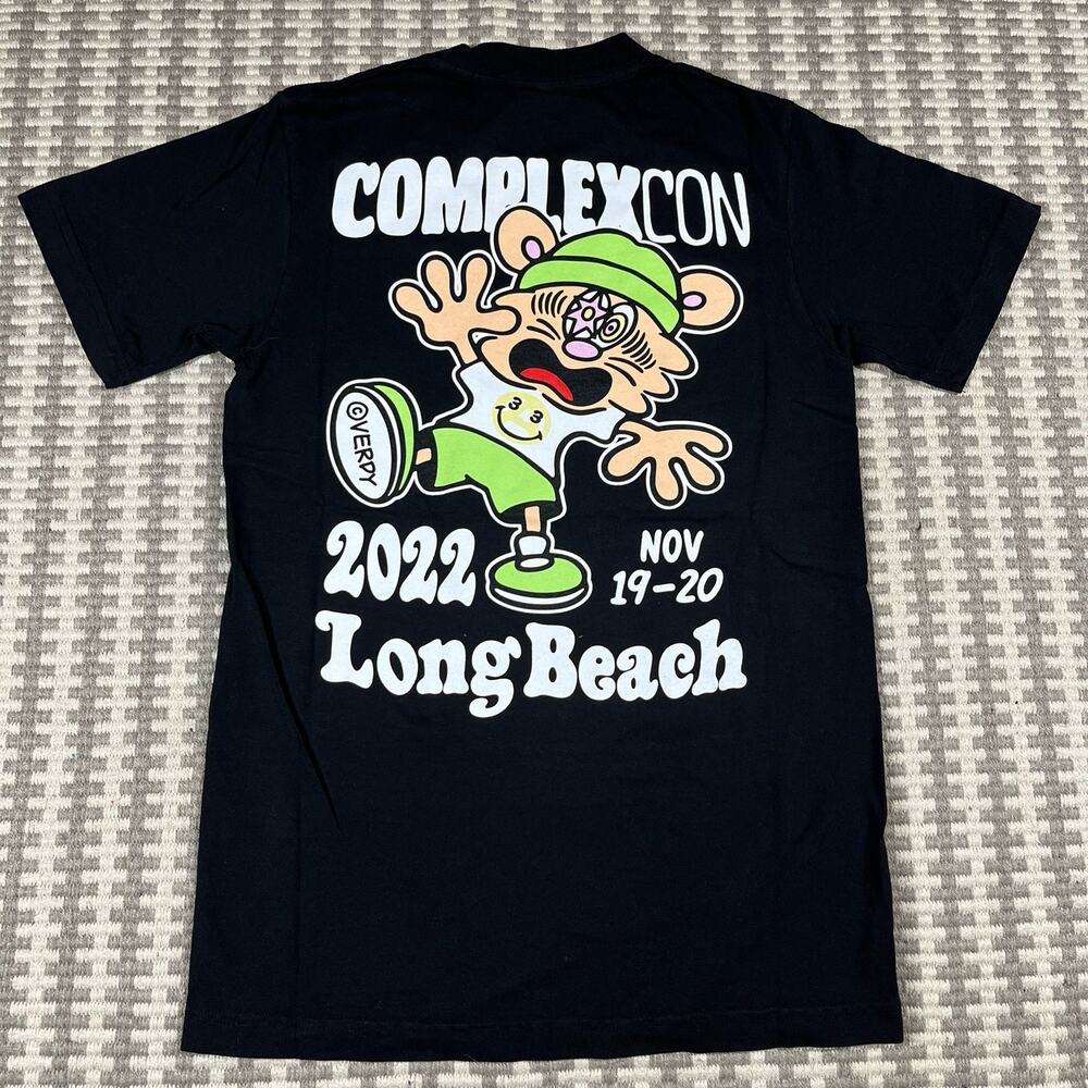 ComplexCon x Verdy Long Beach Black Tee T Shirt Men’s Sz XS NEW‎
